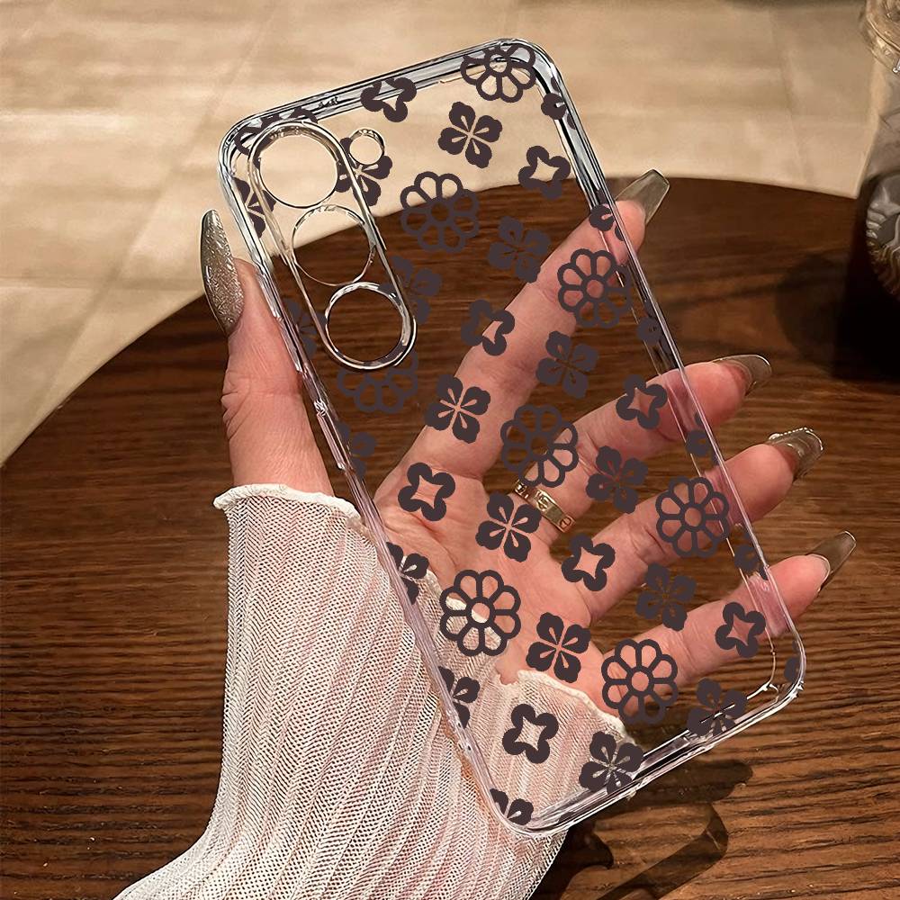 Luxury Trend Plaid PatternS Phone Case For SamsungA10 A12 A31 A40 A70 Transparent Cover Case Samsung a21s