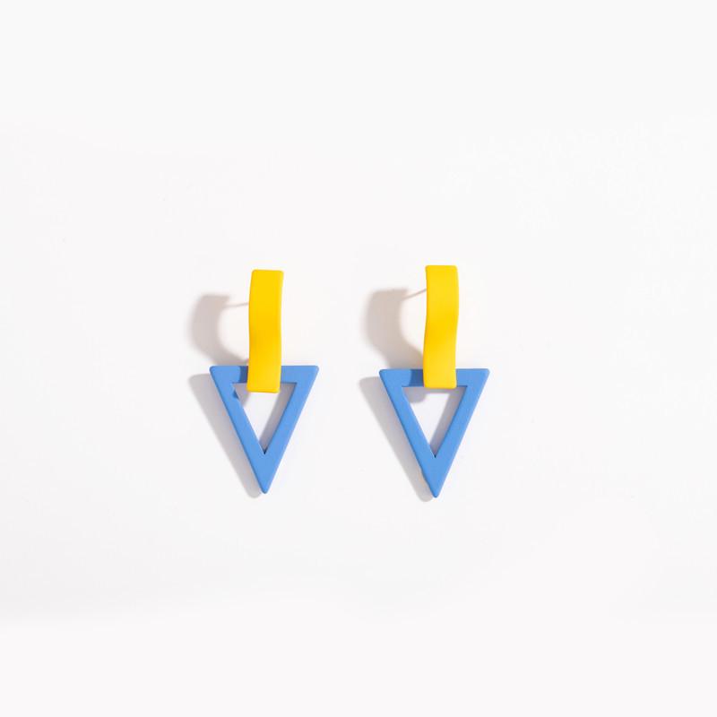 Korean Geometric Triangle Stud Earrings: Fashionable, Simple, and Trendy for Women