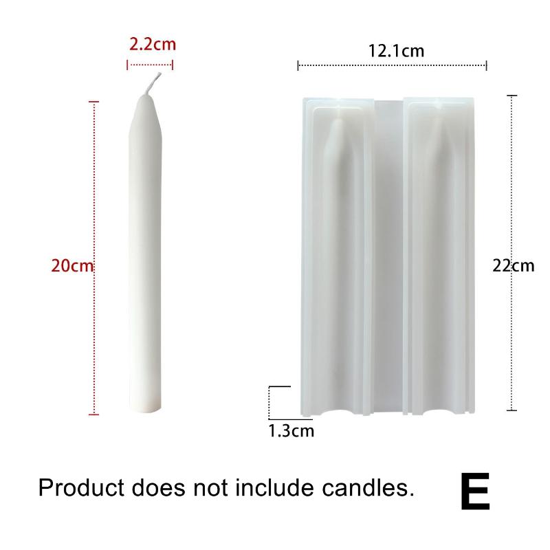 Long Spiral Silicone Candle Mold DIY Twisted Long Rod Wax Stick Craft Molds Home Decor Tool Geometry Candles Making Supplies