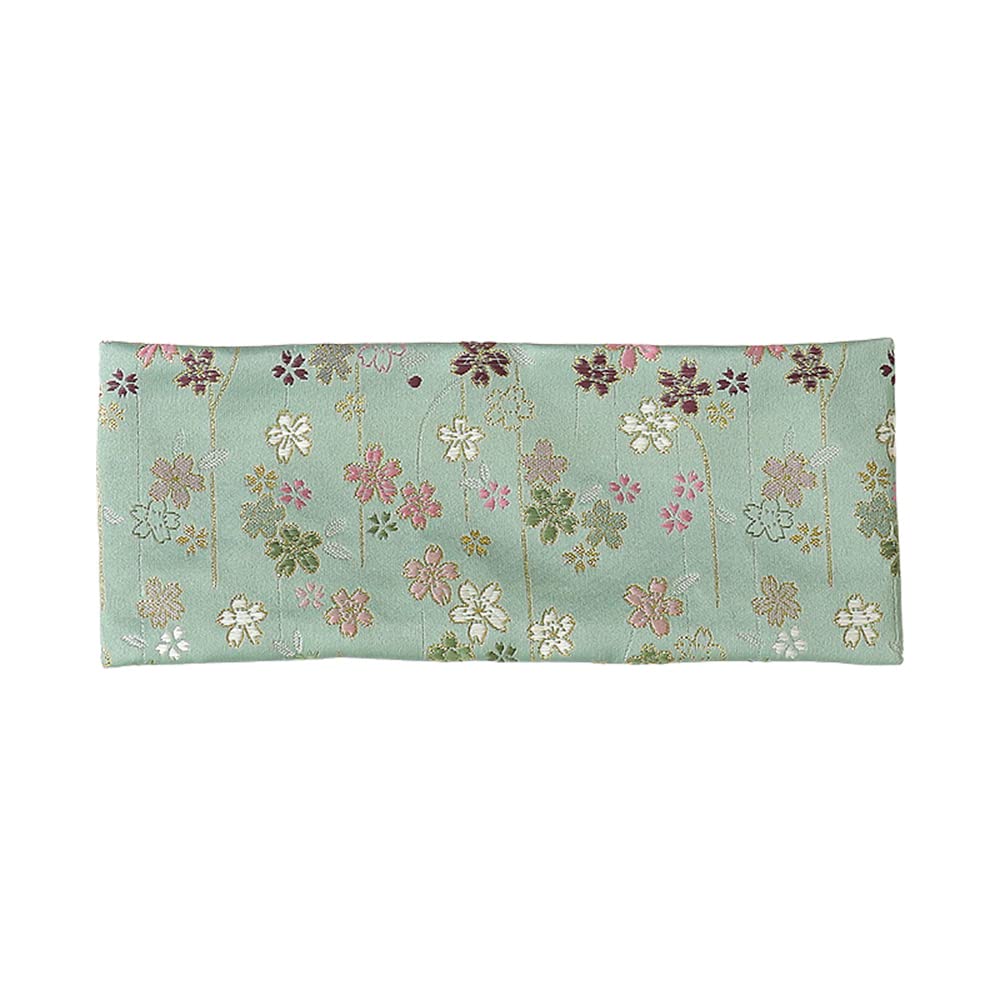 

Buddhist Altar Table Mat, Sakura Pattern, Flame-Retardant, 24 x 10 cm, Small, 004. Green