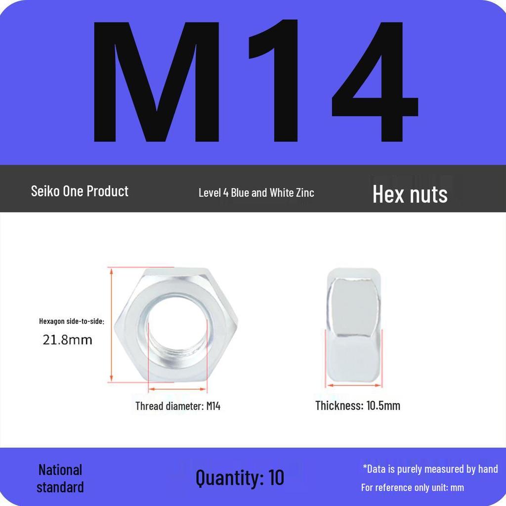 Black Galvanized Nickel-Plated Iron Hex Nut Screw Cap, GB Grades 4.8/8.8/12.9, Sizes M4/M5/M6/M8