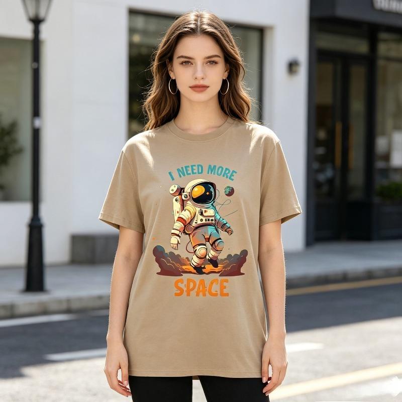 Cool SpaceUnisex Design Tshirt Unisex Casual Daily Wear Short Sleeve Graphic Tee I Need More Space Graphic Fashion Hip Hop Style
