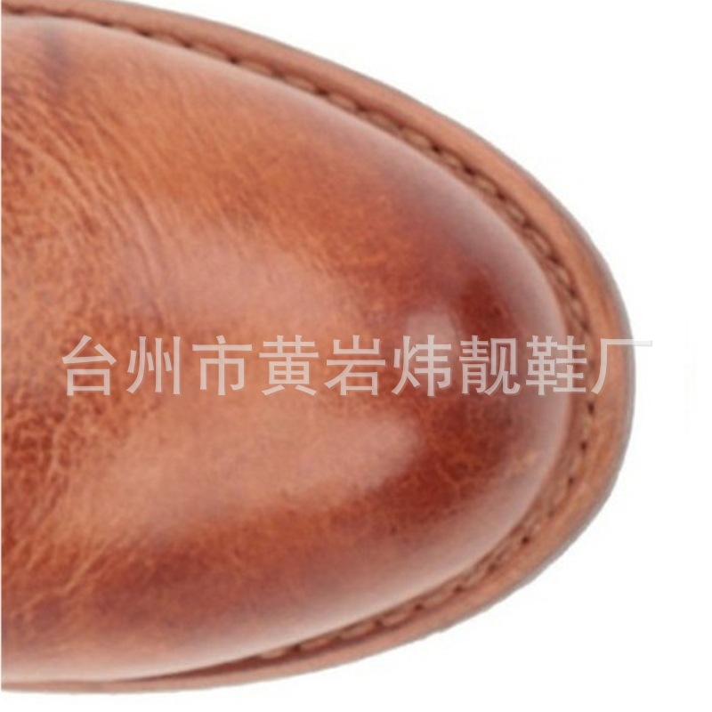 Jesienne i zimowe nowe sznurowane nity niski obcas gruby obcas średniej wielkości rurki krótkie duże damskie lokomotywy rycerze damskie