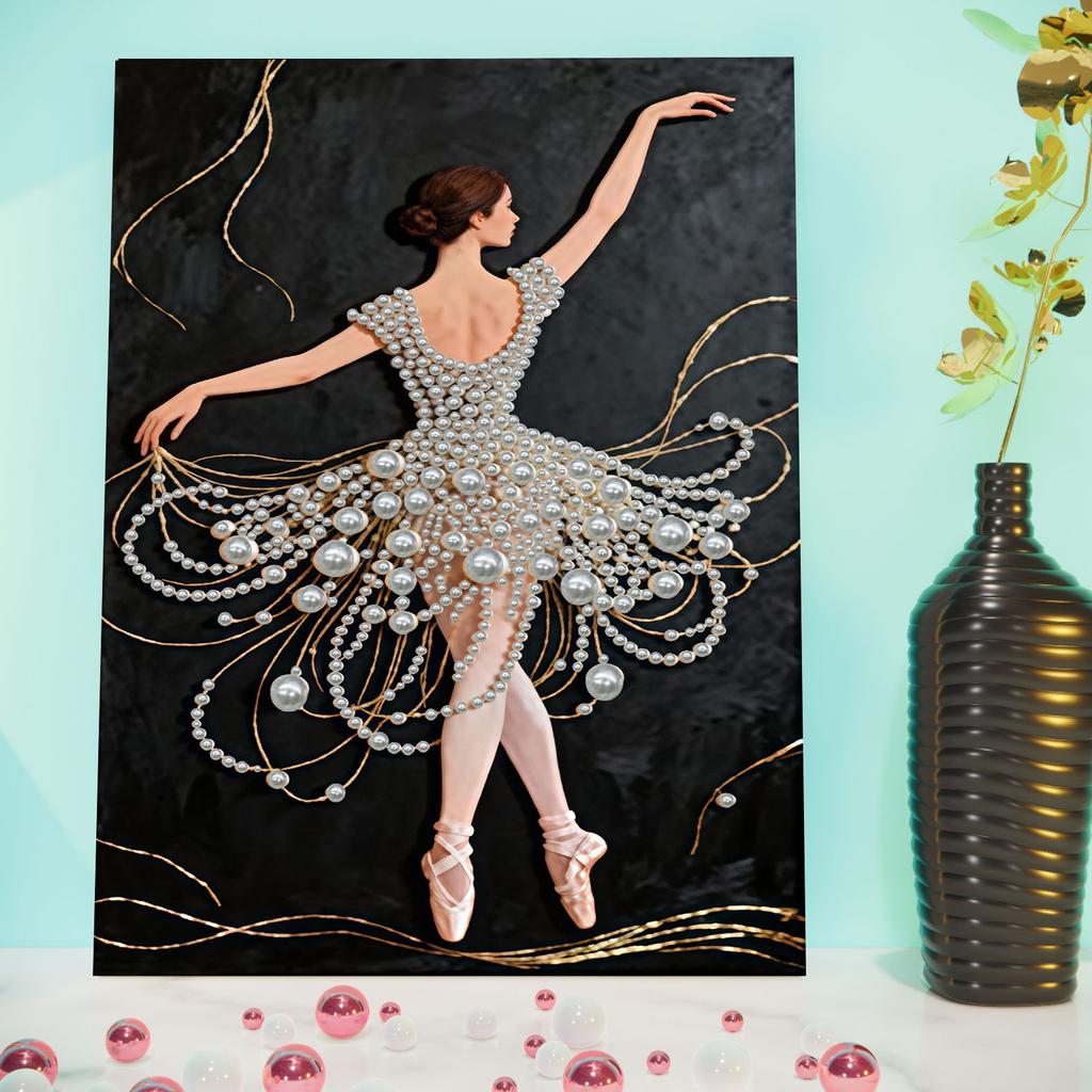DIY Pearl Art Painting for Adults Home Wall Decoration Gifts Pearl Gem Paintings Picture Arts Craft 30x40cm With Frame