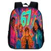 Printed Kindergarten 67 Six Seven Schoolbag, Cartoon Animation 12-inch Backpack Casual and Light