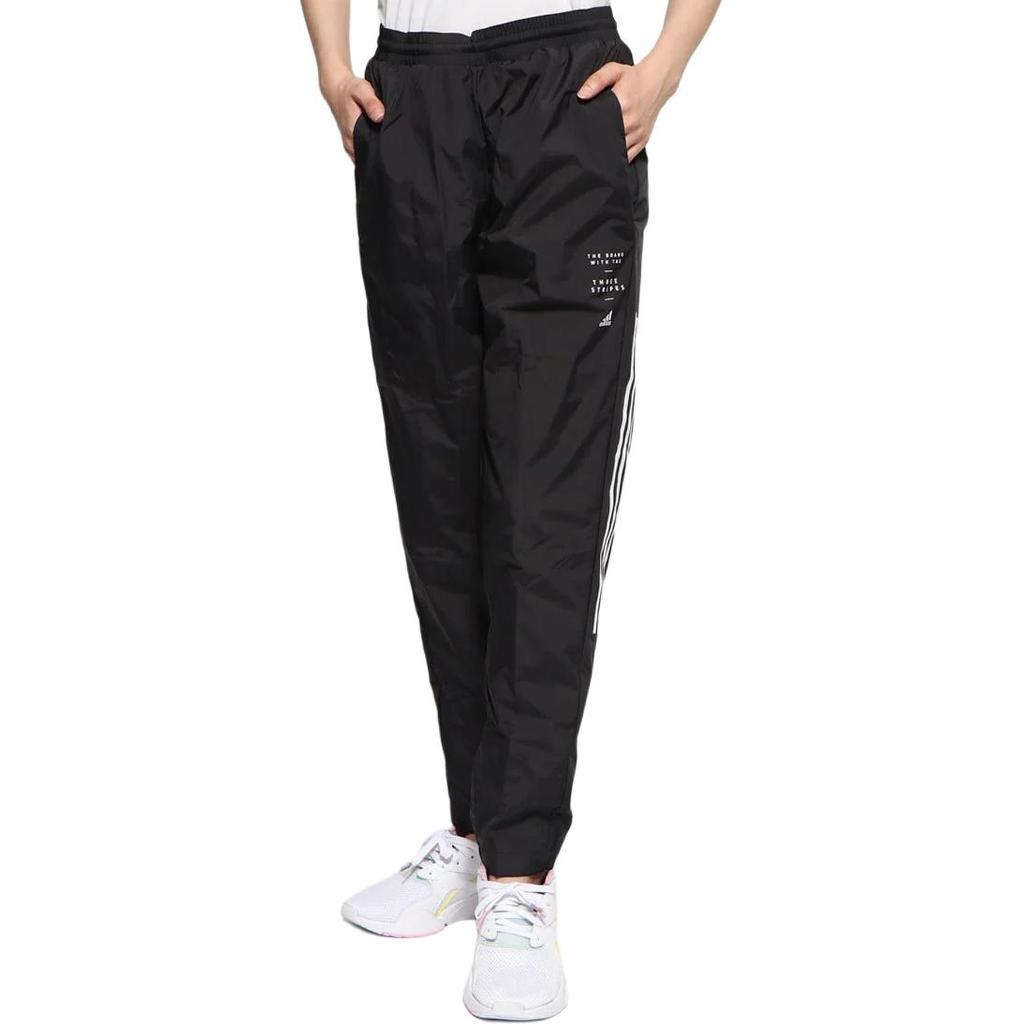 Adidas Side Stripe Comfortable Soft Skin-Friendly Sports Long Pants Women Bottoms Black ED0959