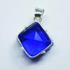 Lab Created 925 Sterling Silver Blue Tanzanite Pendant 75.60 Ct Gems CERTIFIED My-364-k