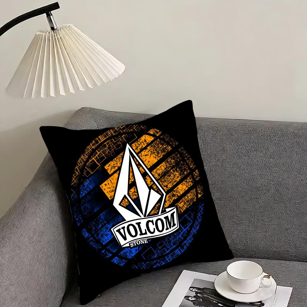 Classic VVolcom Extreme Sports Cushion Cover Pillowcase Ultra Soft Skin Friendly Fabric Cloud Like Comfort Concealed Zipper
