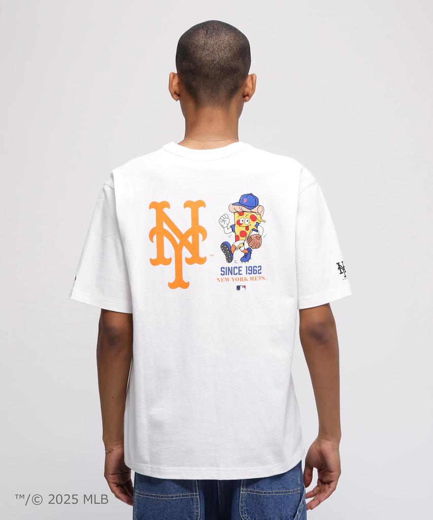 AVIREX New Era New York Size Met's T-Shirt, Men's, 2XL, 030, White, 783-5234011