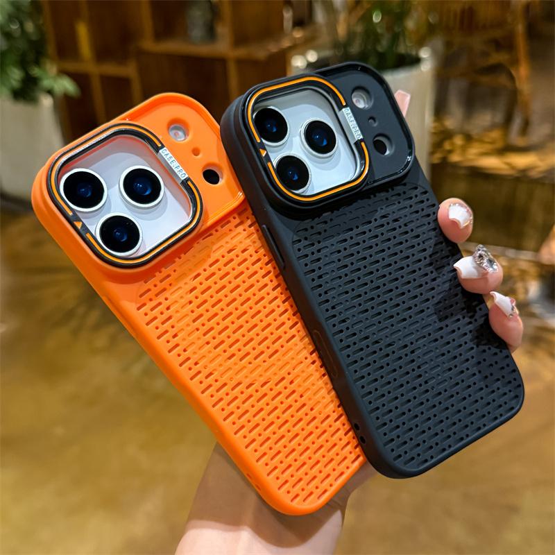 Cooling Mesh Camera Mount Case For 17 15 14 13 12 16 Pro Max Plus For Magsafe Charge Shockproof Heat Dissipation Cover