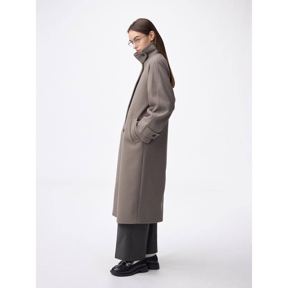 Gu By Uniqlo Cozy Melton Balmacaan Coat Model  Ec Length 113.0 120.0cm 