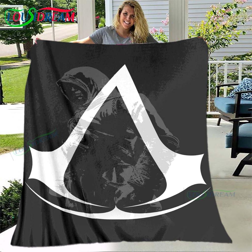 Giochi di Moda 3D Coperta A-Assassin's Creed, Coperta Plaid in Flanella per Letto Divano Picnic Ufficio Escursionismo Tempo Libero Riposo Regalo di Compleanno