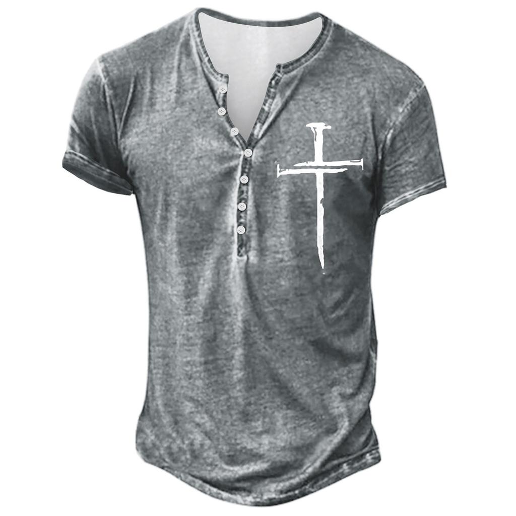 Men's Short Sleeve Graphic And Embroidered Fashion T-Shirt Spring And Summer Short Sleeve Printed