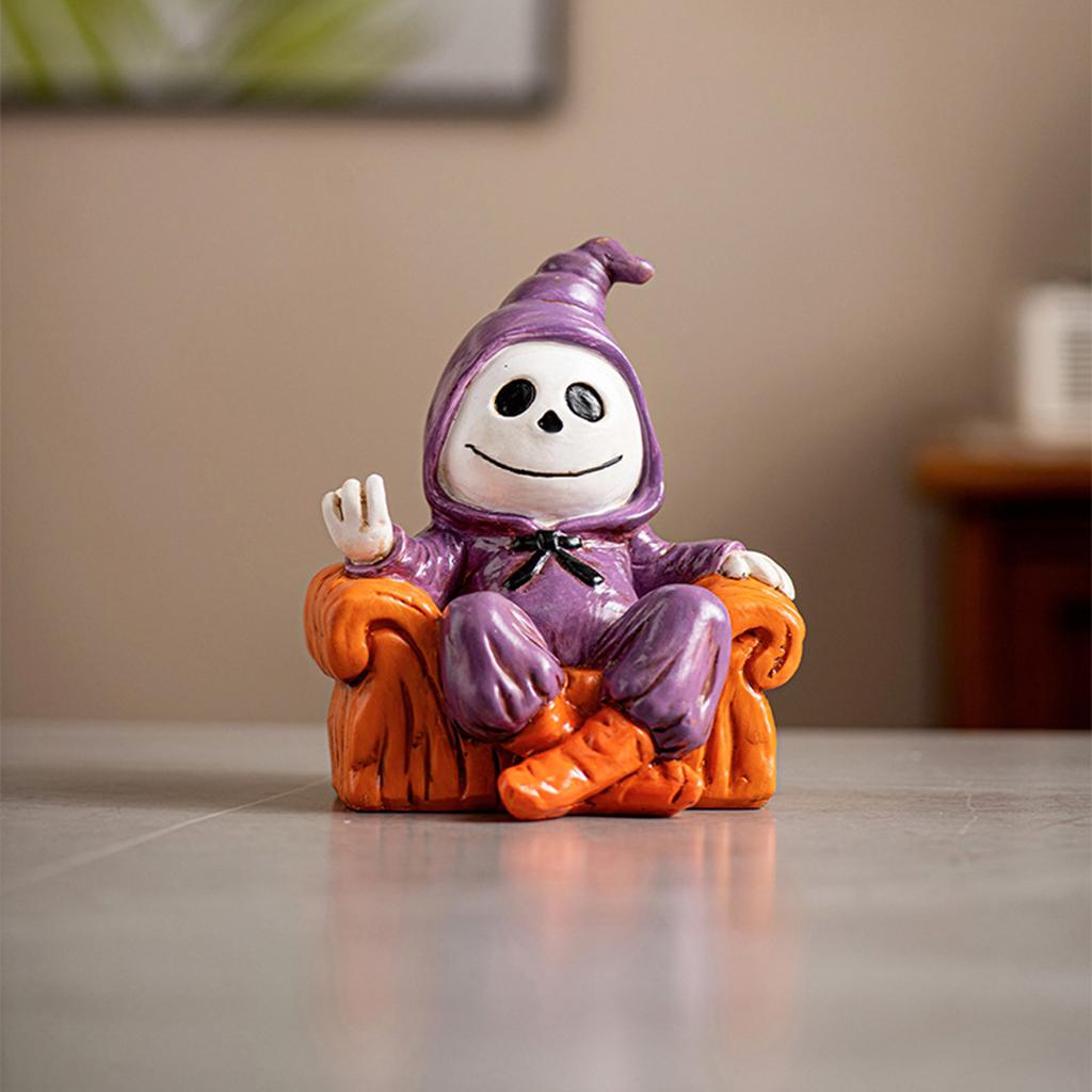 Halloween Spooky Ornaments Creative Resin Ornaments Sofa Cozy Crafts Horror Atmosphere Festival Decoration