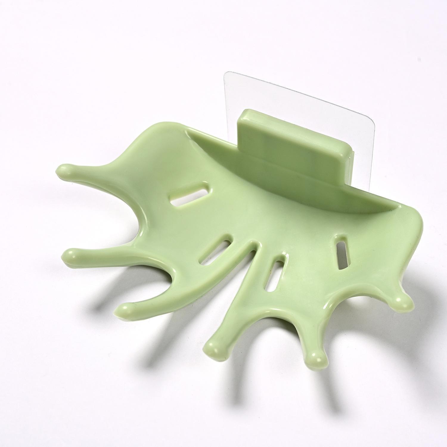 

Creative Multi Handed Soap Multicolor Creative Wall-Mounted Soap Holder - No-Drilling Drainage Soap Dish for Bathroom зелёный