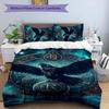 Mythology Valhalla 3pcs Bedding Set Duvet Cover Closure Includes 1 Duvet Cover & 2 Pillowcases for All Seasons Bedroom Home Dorm Decor