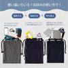Edoten Shingen A10SKB Wave Dark Cotton Sashiko Fabric Drawstring Bag for Goshuincho Stamp with Inner for Men and with Pattern Bag, 18x40cm, Pattern,
