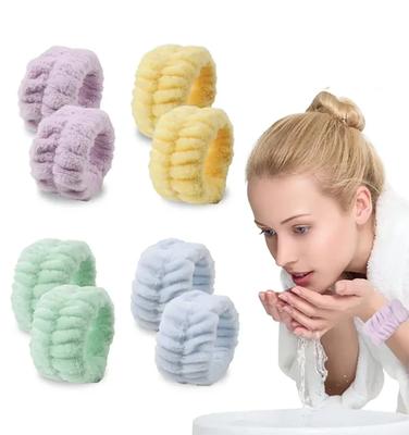 1Pair Wash Face and Wrist Absorb Water Sleeve Cover Sports Wipe Sweat Wrist Strap Moisture-proof Oversleeves Cleaning Supplies