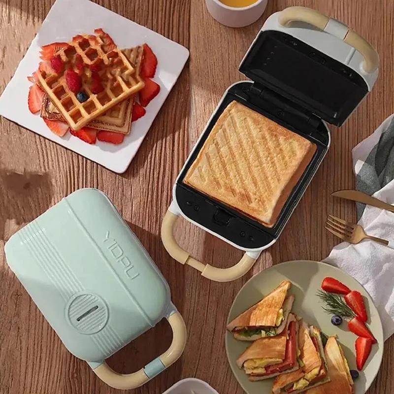 Tostapane Elettrico per Sandwich Macchina per Fare Sandwich per Colazione Waffle Taiyaki Takoyaki Ciambelle Teglia Forno Stampini