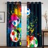 Cartoon Football Soccer Sports Free Shipping Window Curtains For Living Room Kids Bedroom Bathroom Kicthen Door Home Decor2Pcs