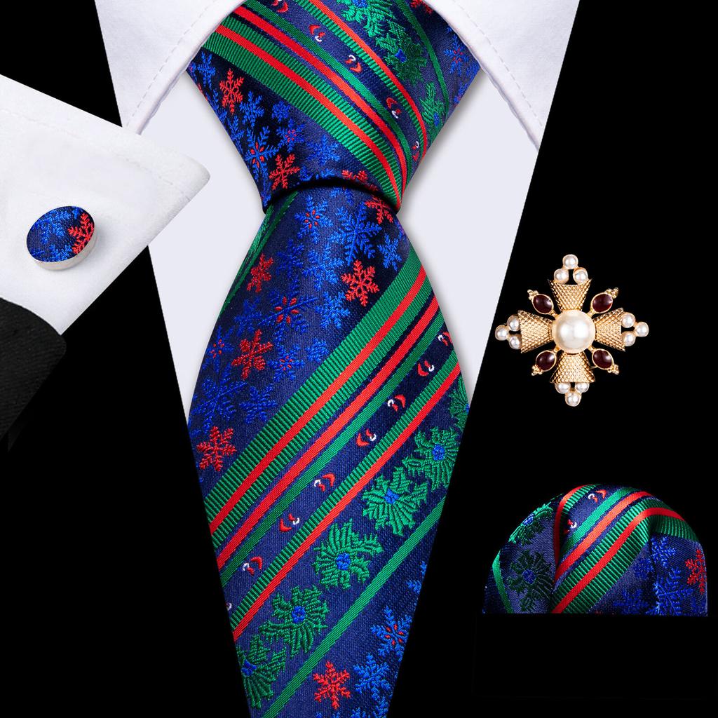 Barry.Wang Pearl sagė su kaklaraiščiu vyrams Paisley gėlių šilko kaklaraištis Hanky rankogalių sąsagų rinkinys