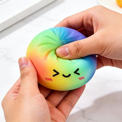 Barevný parní buchtičkový mačkací hračka Roztomilý pomalu se vracející Fidget pro úlevu od stresu Měkký nelepivý dekompresní gadget pro děti i dospělé