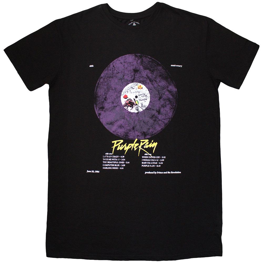 Prince Womens/Ladies Purple Rain Disc T-Shirt Dress