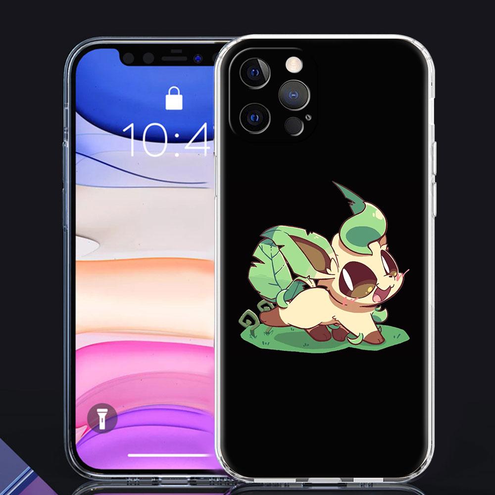 Clear Cover For Apple iPhone 13 11 14 Pro Max 12 Mini Soft Phone Case XR SE 2020 7 8 Plus X XS 6S Shell Pokemon Cute Eevee Lunda