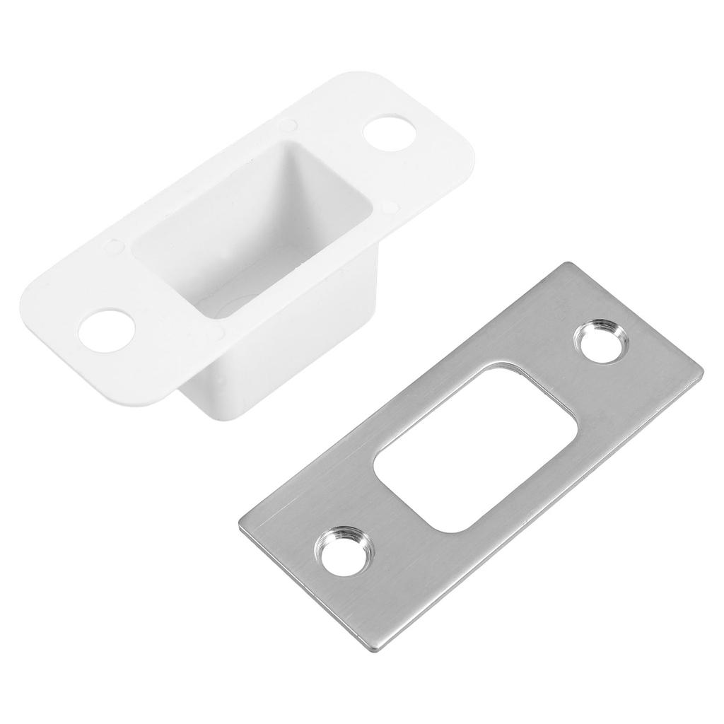 Stainless Steel Door Latch Security Strike Plate Guide Piece With Double Steel Plates For Doors Locks Thickened Door Back Plates