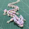 3D Printed Horned Dragon Joints Movable Dragon Simulation Animal Model Toy Cute Figurine Ornament Creative Desktop Decor