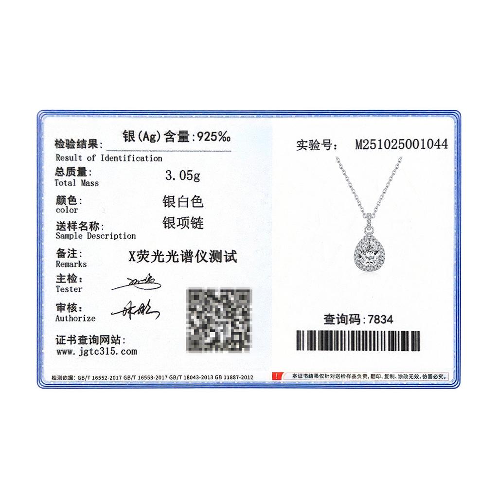 MODIAN 1.2CT Water Drop Moissanite Wedding Necklaces 925 Silver Exquisite Pendant Necklace For Women Statement Jewelry