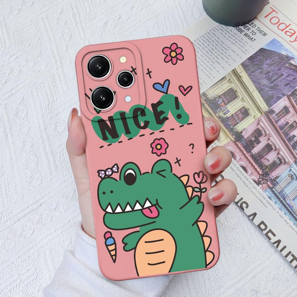 For Xiaomi Redmi 12 A1+ A2+ 4A 5A 6A 7A 8A 9A K30 K40 K50 Case Back Cover Cute Dinosaur Matte Soft Silicone Shockproof Protective For Redmi Bumpers