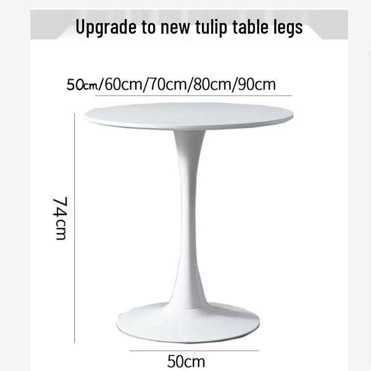 European Simple Round Dining Table for Home, Balcony, or Coffee Shop