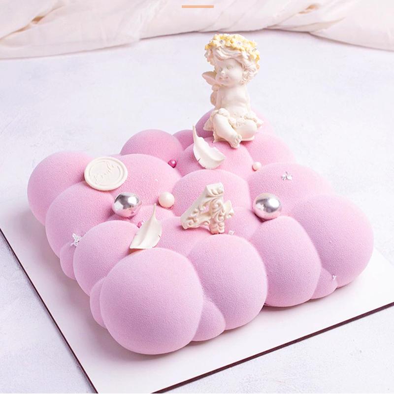1/6 Cells Silicone Cake Mold Auspicious Clouds Bubble Mousse Moulds Non-Stick Dessert Baking Bakeware Pastry Decorating Tools