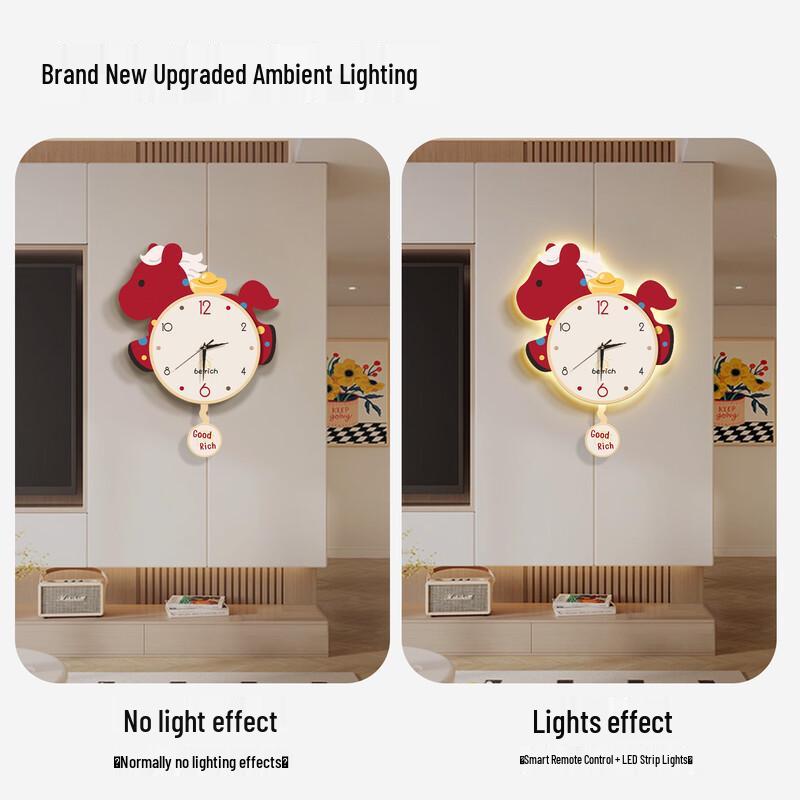 Handun 'Instant Wealth' Decorative Wooden Wall Clock