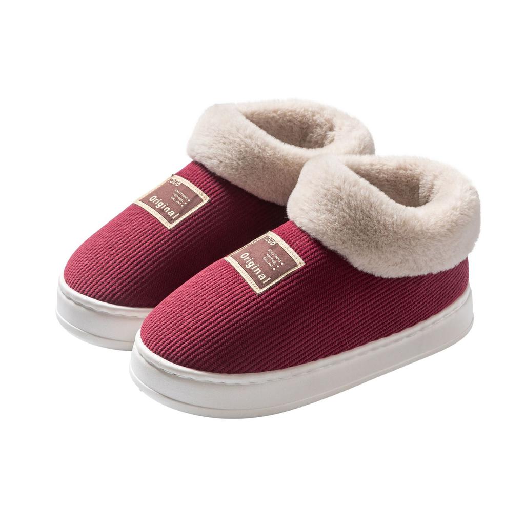 High-top Bags and Cotton Slippers, Platform Shoes for Outdoor Wear In Autumn and Winter, and Fleece Warm Snow Boots for Home Use