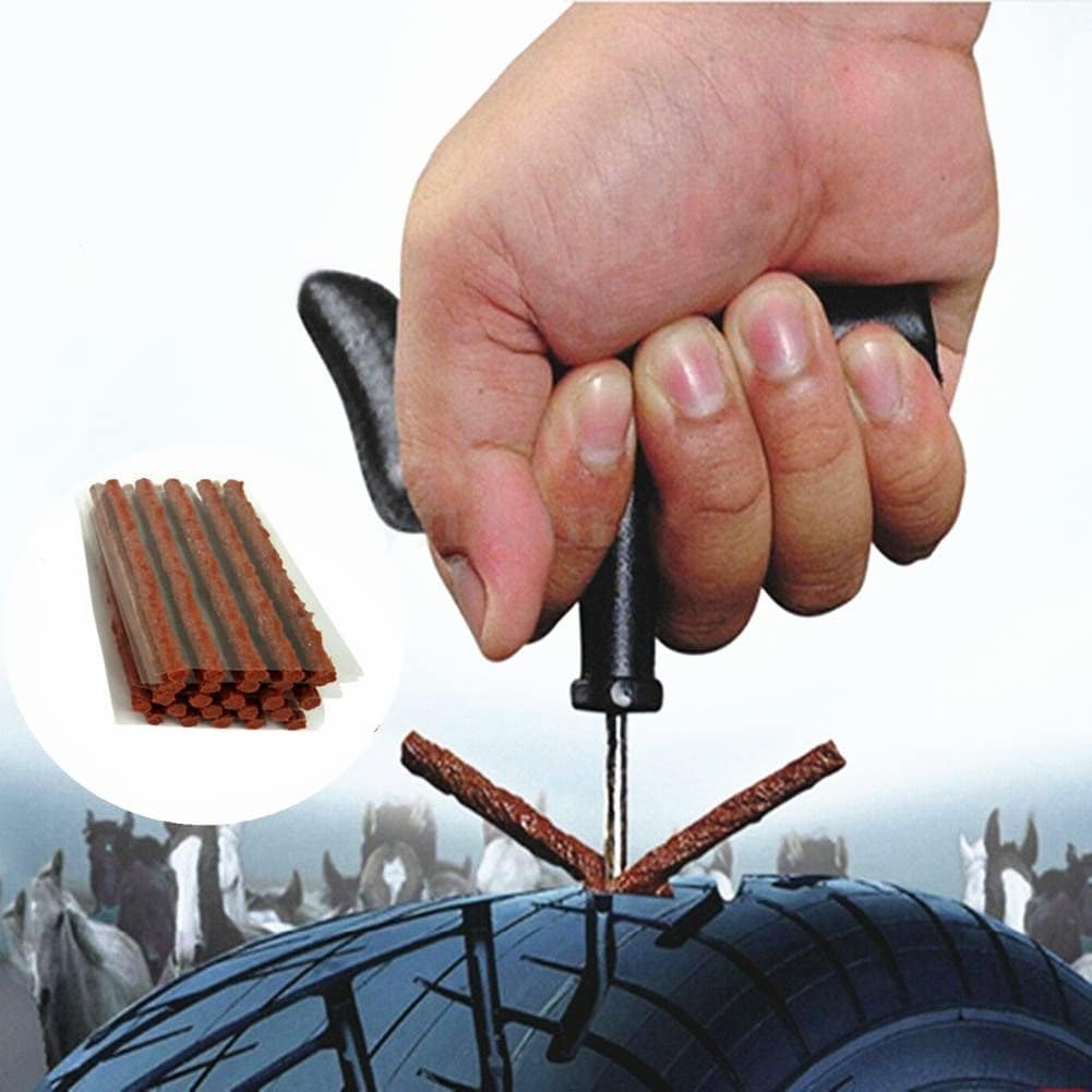 Tire Plugs 150Pcs,Rubber Tire Repair Plugs Automotive Tire Puncture Repair Tool 4" X 1/4" For Tubeless Tires