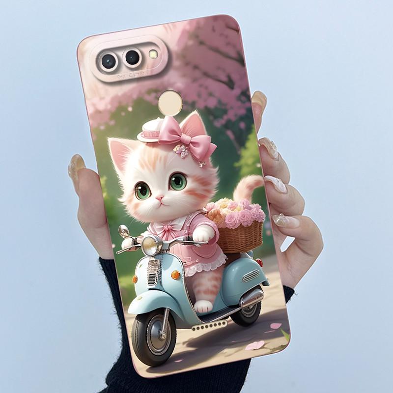 For Xiaomi Redmi 6 5 Plus 5A 4A 4X Case Advanced Sense Pretty Cartoon Flower Liquid Silicone Soft TPU Protective Back Cover Capa