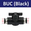 BUC BUL BUM BTC 4mm 6mm 8 10 12mm Pneumatic Push In Quick Joint Connector Hand Valve To Turn Switch Manual Ball Current-limiting