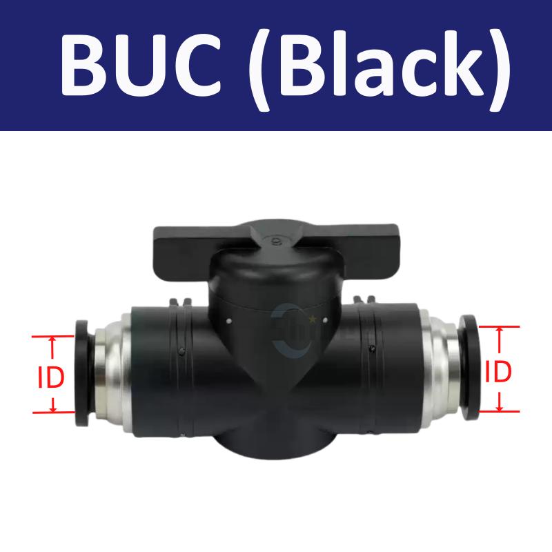 BUC BUL BUM BTC 4mm 6mm 8 10 12mm Pneumatic Push In Quick Joint Connector Hand Valve To Turn Switch Manual Ball Current-limiting