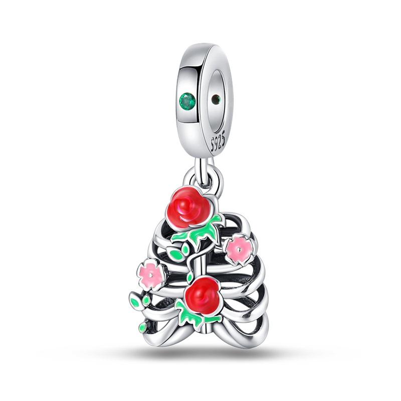 15 Style Halloween Series Copper Pendant Charms Pumpkin Skull Beads Fit Fine Bracelet Holiday Jewelry Gifts