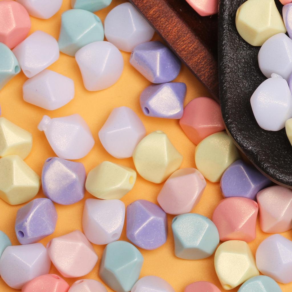 10 Stücke Macarone Farbe Acryl Lose Perlen Armband Halskette Herstellung Geometrie Perlen Materialien Modeschmuck Zubehör