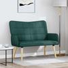 2 Seater Sofa in Dark Green 115 x 61 x 87 cm Fabric