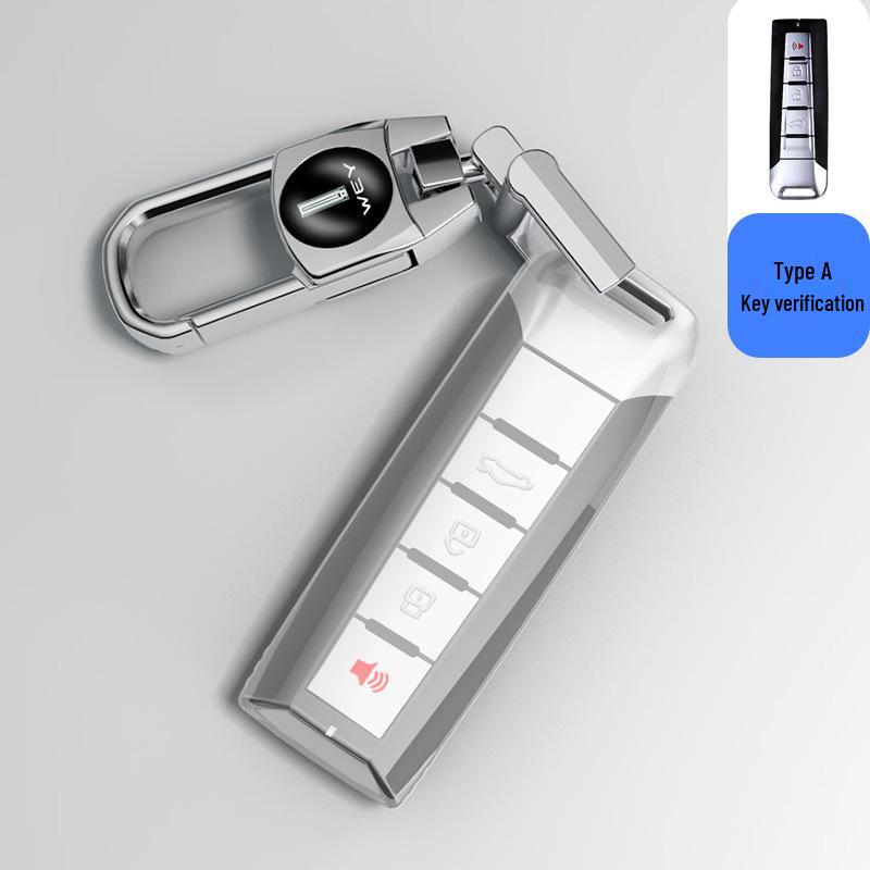 Modrý kryt klíče Blue Mountain pro modely Great Wall Wey Mocha a Latte 2023 - Taška na klíč od vozu s novou energií a přezka