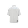 Li Ning China Li Ning Dadiwuhen Series Polo Shirts Men's White Stand Collar Moderate Straight Fit APLT015-1