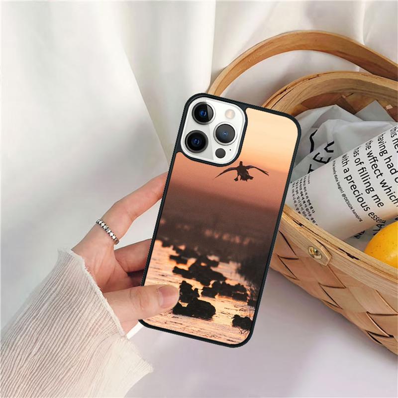 Bird Duck Hunting Sunset Phone Case For iPhone 17 Air 16 15 14 11 12 13 Pro  MAX Plus coque Cover Shell