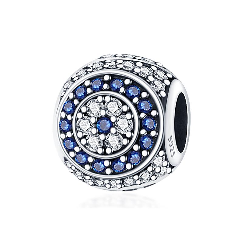 100% Rame Zircone Scintillante Occhio del Diavolo Occhio di Horus Auguri Migliori Portafortuna Perline Adatte a Braccialetti da 3 mm Gioielli Fai da Te