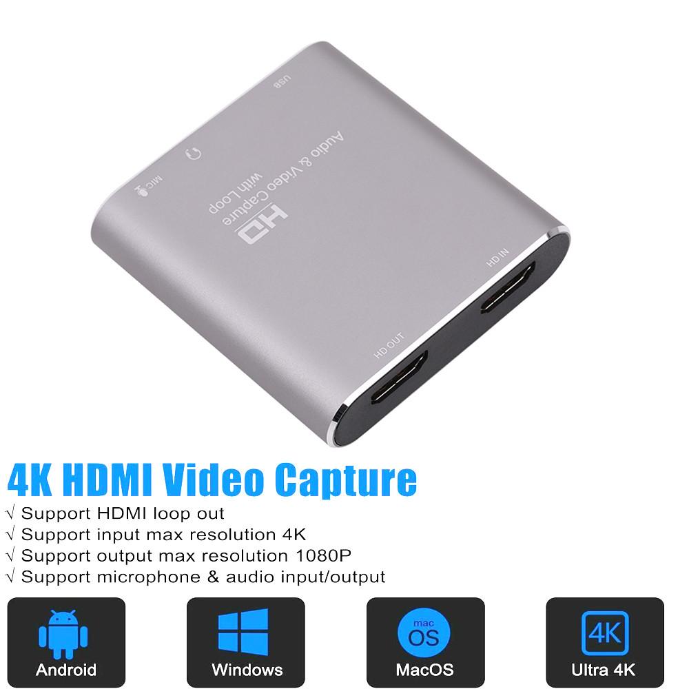 Buy Audio Video Capture Card with Loop Out, 4K HDMI Game Capture USB 3.0  Record at affordable prices — free shipping, real reviews with photos — Joom