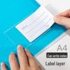 Transparent A4 PP File Bag with Label and Snap Closure for Document Storage and Organization