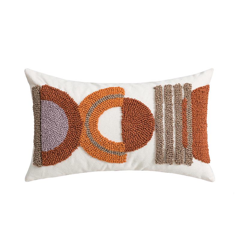 American Light Luxury Velvet Tufted Cotton Canvas Pillow for Home and Bedroom